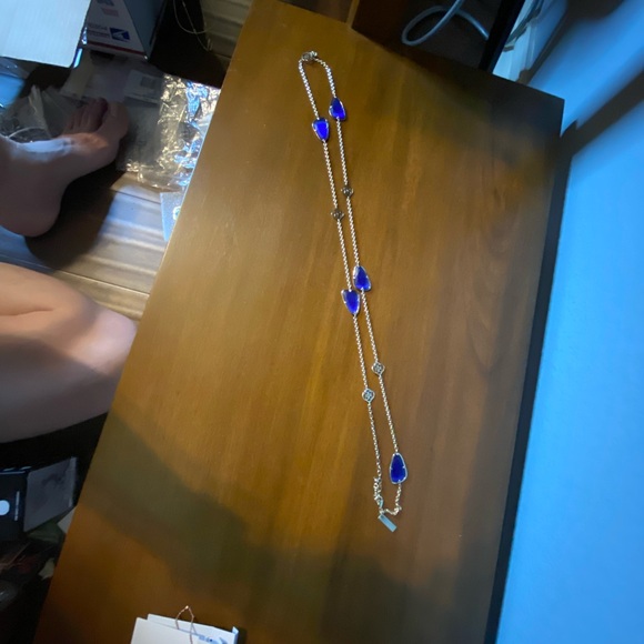 Kendra Scott Cobalt Blue Necklace with Silver Chain - Picture 6 of 6